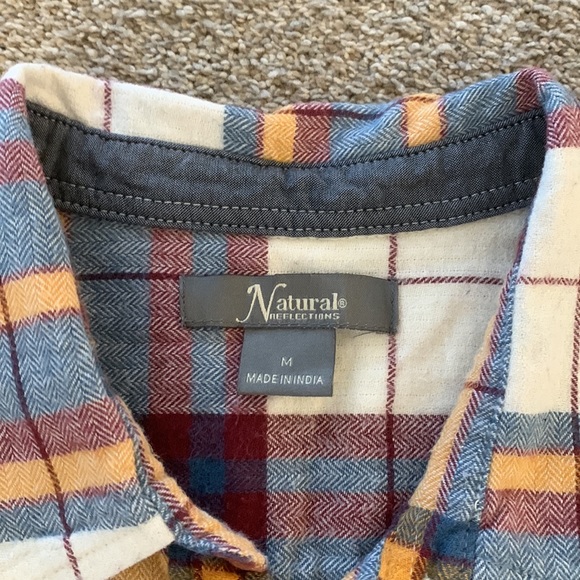 Natural Reflections Flannel Button-Up - Picture 4 of 5